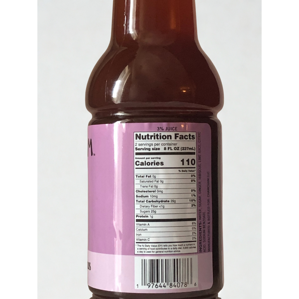 ChamCham Ginger and Hibiscus, Case of 12, 16 FL OZ