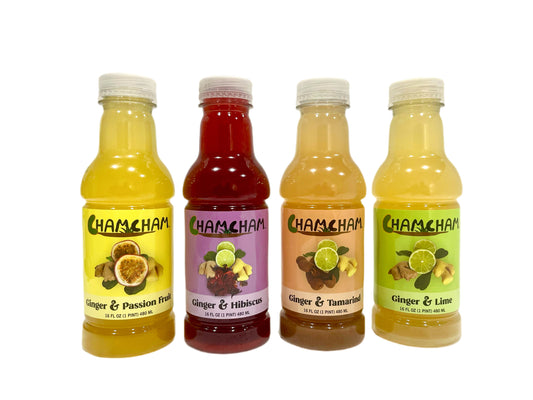 ChamCham Variety Pack, 4 Flavors, Case of 12, 16 FL OZ