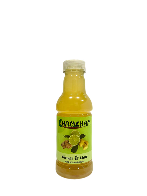 ChamCham Ginger and Lime, Case of 12, 16 FL OZ