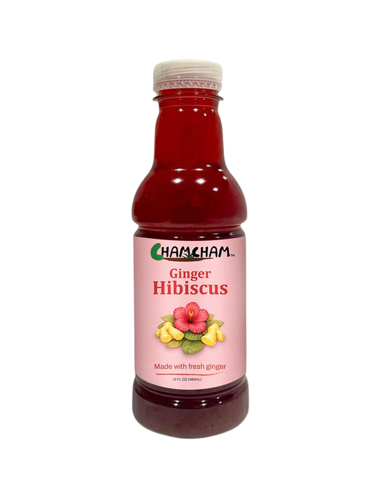 ChamCham Ginger and Hibiscus, Case of 12, 16 FL OZ