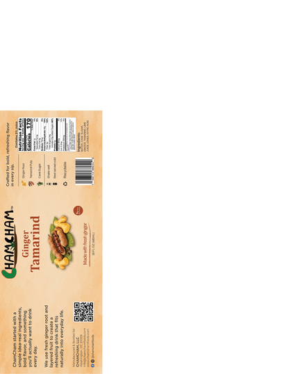 Ginger Tamarind Drink | ChamCham | Case of 12 | 16 FL OZ
