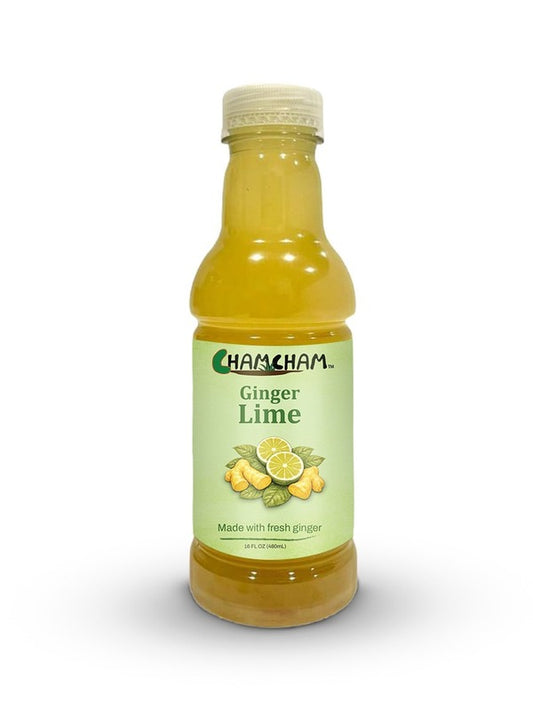 Ginger Lime Drink | ChamCham | Case of 12 | 16 FL OZ